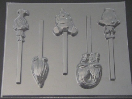 548sp Long Hair Friends Chocolate or Hard Candy Lollipop Mold